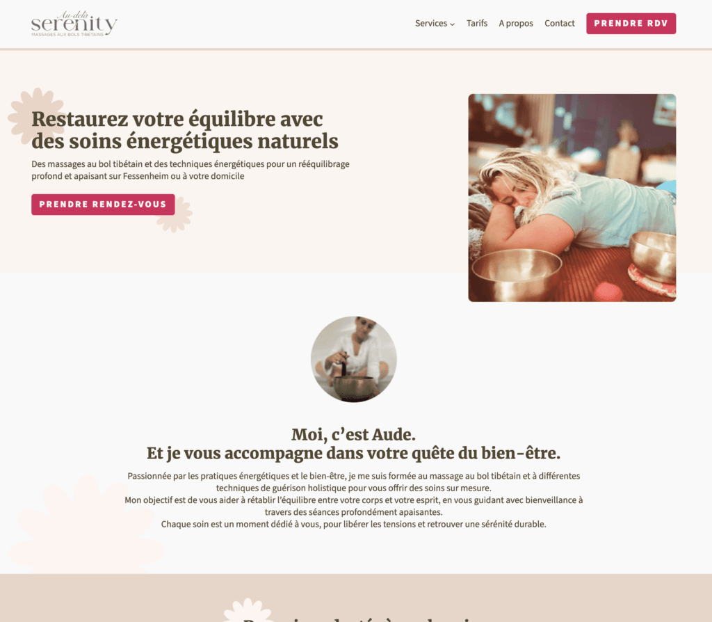 page d'accueil d'aude la serenity